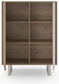 Dulap gri/în culoare naturală cu aspect de lemn de stejar 90x120 cm Millay – Marckeric