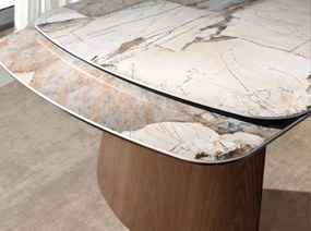 Masa extensibila design LUX Porcelain Marble 180-260cm