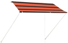 vidaXL Copertină retractabilă, portocaliu și maro, 250 x 150 cm