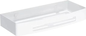 Etajera pentru dus Omnires Uni finisaj alb mat 30x15 cm