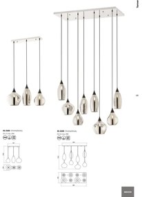 Lustră pe cablu TANNER 8xE14/28W/230V Redo 01-3195