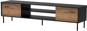 Comoda TV CORTINA, nuc/negru, PAL laminat, 180x40x60 cm