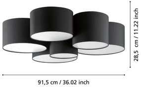 Plafonieră PASTORE 6xE27/40W/230V Eglo 99509