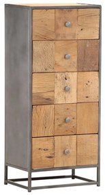 vidaXL Dulap cu sertare, 45 x 30 x 100 cm, lemn masiv reciclat