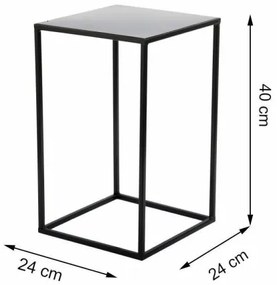 Suport pentru flori 40x24 cm, negru