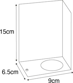 Aplică modernă auriu antic cu 2 lumini IP44 - Baleno