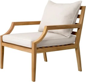 Fotoliu elegant pentru exterior design LUX Hera natur / flores off-white