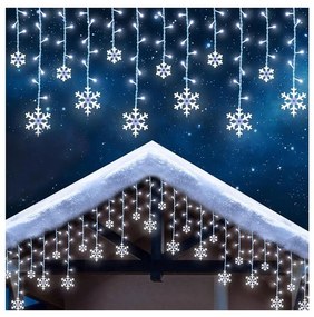 Perdea LED de exterior pentru Crăciun, 224 LED, 3,5 x 0,75 m, IP44, alb rece
