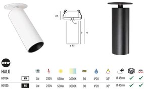 Spot LED incastrabil directionabil Halo C alb