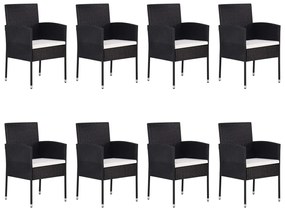 Set mobilier de gradina, 9 piese, poliratan