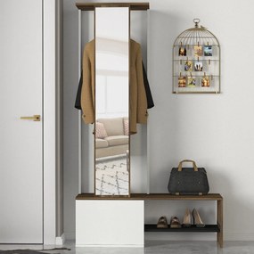 Cuier Ponte - White, Walnut