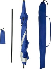 Umbrela de plaja SOLARO cu filtru UV 210x200 cm, albastru