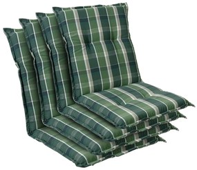 Prato, pernă tapițată, pernă pentru scaun, spătar mic, scaun de gradină, poliester, 50x100x8cm, 4 x pernă