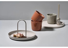 Tavă servire metalică Zone Singles, ø 20 cm, gri deschis