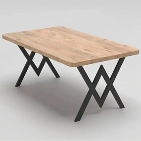 Masa bucatarie texturata, Nuc, 110x70x75 cm, A0023