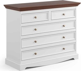 Comodă lemn masiv nuc Linea Alb-, 112 × 45 × 87 cm