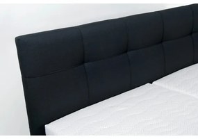 Pat tapițat MARIA cu spațiu de depozitare, fără saltea, 160 x 200 cm, antracit