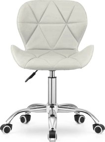 Scaun de birou AVOLA VELVET alb