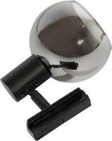 Spotlight modern negru pentru sistem de șină monofazat - Iconic Lava