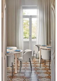 Set de scaune de sufragerie gri deschis 2 buc. tapițat Mogi – Teulat