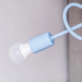 Lustră aplicată OXFORD, 3xE27/15W/230V, albastră