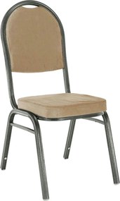 Scaun JEFF 2 NEW, stofa/metal, bej, 44x50x91 cm