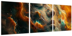 Tablou - Chip în Spațiu (cu ceas) (90x30 cm)