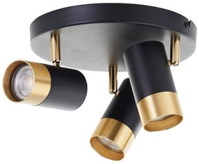 Brilliant - Spot LED VIGOLO 3xGU10/5W/230V negru/auriu