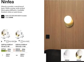 Aplica de perete design modern Ninfea ap2 alb