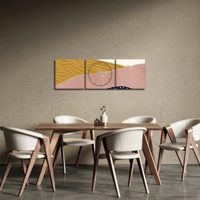 Tablou - Răsărit de soare (cu ceas) (90x30 cm)