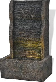 vidaXL Fântână de interior din polirășină cu iluminare LED