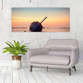 Tablou - Nava naufragiată (120x50 cm)