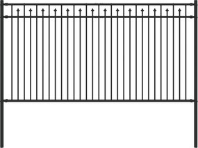 vidaXL Gard cu Vârfuri Negru 200 x 150 cm Oțel vopsit electrostatic