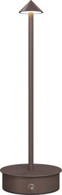 HOMCOM Lampă de Masă Reîncărcabilă cu USB, Lampă Fără Fir cu Temperatura Culorii Reglabilă 3000K/4500K/6500K, Control Touch, Autonomie 4-8 Ore, Cafea | Aosom Romania