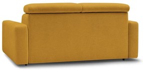 Canapea galben-muștar extensibilă 195 cm Monaco – Bobochic Paris