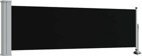 vidaXL Copertină laterală retractabilă de terasă, negru, 80 x 300 cm