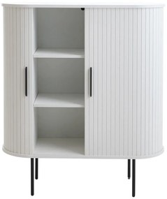 Dulap alb cu ușă glisantă 100x118x40 cm Nola – Unique Furniture