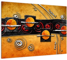 Tablou pe sticlă abstacției - Panete (70x50 cm)