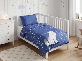 Lenjerie de pat din bumbac luminoasa pentru patut MAGIC STARS albastru Dimensiune lenjerie de pat: 40 x 60 cm | 100 x 135 cm