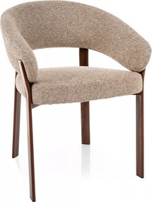 Scaun lemn Nagoja D 253 bej/nuc - H80 cm