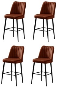 Set de scaune de bar Vento Tile Red and Black, 4buc., 4 buc