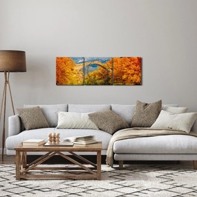 Tablou - Podul Konitsa (cu ceas) (90x30 cm)