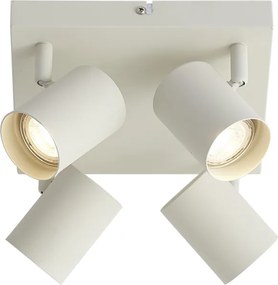 Spot modern de plafon bej cu 4 lumini reglabile - Jeana