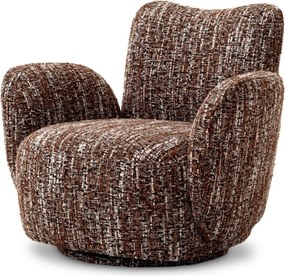 Fotoliu pivotant design LUX Merida, Boucle sonata red