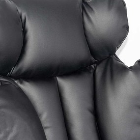 Scaun directorial negru din piele ecologica rezistent pana la 150 kg OFF 413
