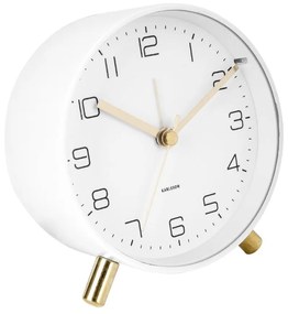 Ceas cu alarmă Karlsson Lofty, ø 11 cm, alb