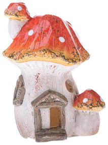 Suport de lumânări din ceramică Casa Toadstool,9,2 x 12,1 x 7,8 cm