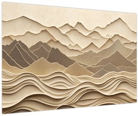 Tablou - Linii Montane 3D (90x60 cm)