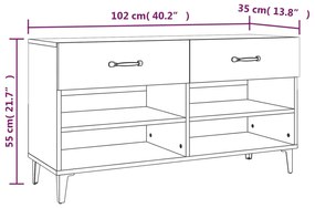 Pantofar, stejar sonoma, 102x35x55 cm, lemn compozit