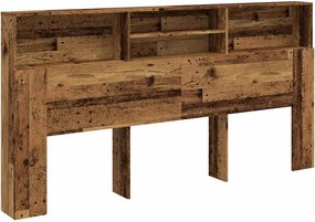 vidaXL Tăblie pat cu dulap, lemn vechi 200x19x103,5 cm lemn prelucrat